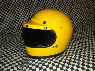 Vintage Bell Star 120 Toptex Snell 70 7 1/2 Yellow Vgc
