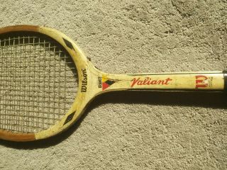 Vintage Jack Kramer Wilson Valiant Wood Tennis Racket - A