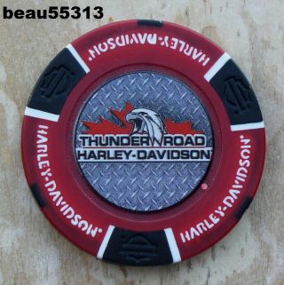 Harley Davidson " Thunder Road " Windsor Ontario Canada Dealer Poker Chip
