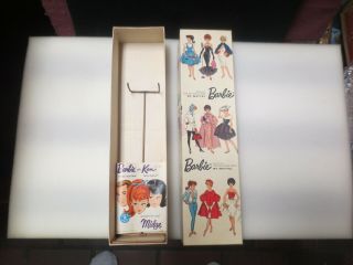 Mattel Brunette Ponytail Barbie 850 (box Only) Dated 1962 Crisp And