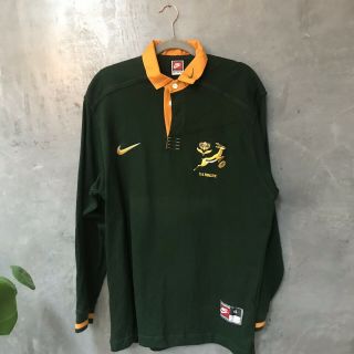 Vintage South Africa Nike Rugby Jersey Signed Gary Teichmann Xl No 8 Springbok
