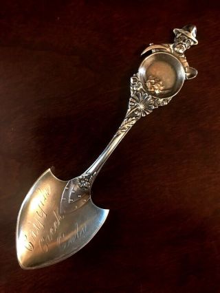 Vintage,  Sterling Silver,  Cripple Creek,  Colorado,  Souvenir Spoon,  Gold Panning