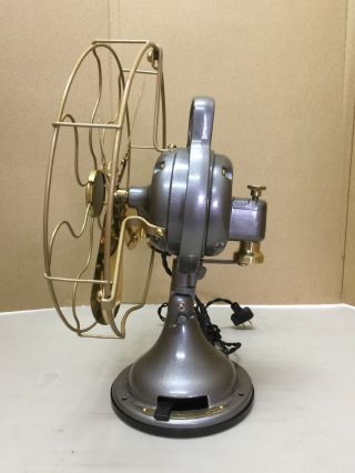 Vintage / Antique GE 12” Brass Blade,  Brass Bell Fan 2