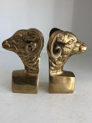 Pair Vintage Of Figural Ram 