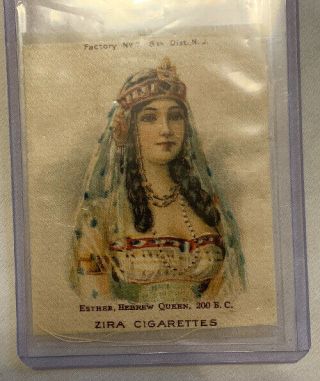 1908 Zira Cigarettes Tobacco Silk Esther Yiddish Queen See Pic