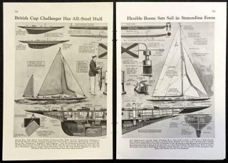 Endeavour J - Class Yacht 1934 Graphic Pictorial America 
