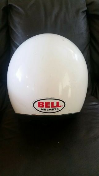 Vintage Open Face Bell Motorcycle Helmet.  Sz 7 1/4.  White.