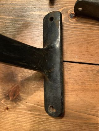 4 Vintage Cast Iron Industrial Shelf Brackets - 8 1/2”x 7” 3