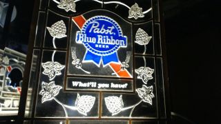 Vintage - Pabst Blue Ribbon Lighted - Beer Sign - Cash Register - Window Display