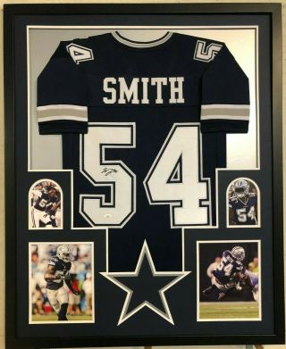 Framed Dallas Cowboys Jaylon Smith Autographed Signed Jersey Jsa