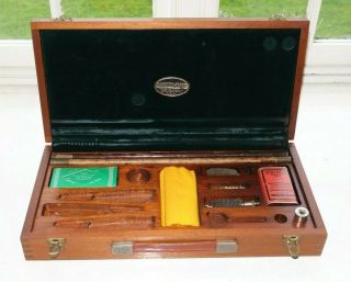 Vintage Parker Hale Shotgun Cleaning Box With Rod Snap Cap & Oil Kit Gun Case