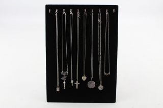 8 X Vintage.  925 Sterling Silver Pendant Necklaces Inc.  Locket,  Sapphire (40g)