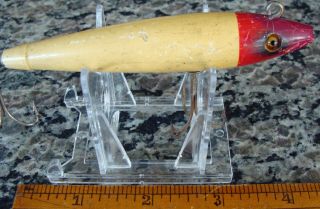 Vintage South Bend 999 Minnow Wood Fishing Lure With Glass Eyes
