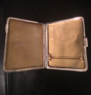 Antique Sterling Silver Cigarette Card Case Elegant Vintage Style Not Scrap