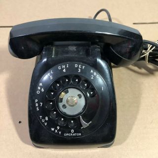 Vintage 1950s Automatic Electric Monophone Black Rotary Dial Phone