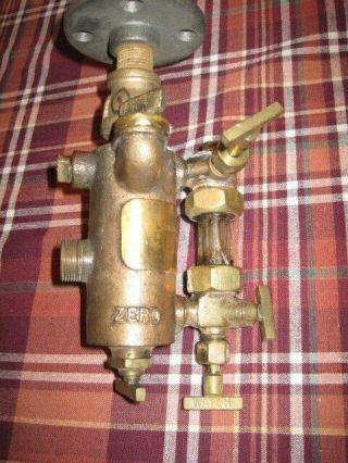 Antique Detroit Lubricator Brass Oiler 1/4 Pint For Steam Engine 785134 2