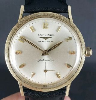 Rare Vintage Mens Longines Grand Prize Admiral 1200 10k Gf Automatic Watch