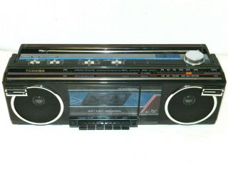 Vintage Toshiba Rt - 8016 Am Fm Radio Cassette Player Recorder Boombox