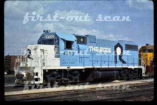 Slide - Rock Island Ri 4330 Emd Gp38 - 2 At Fort Worth Tx 1978