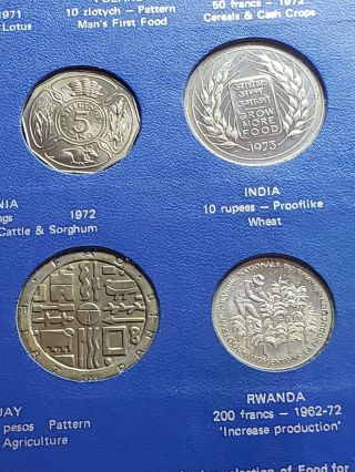 Vintage Food For All Fao Money 2A World Coin Set 3