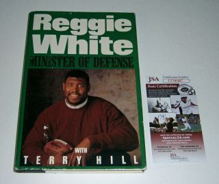 Reggie White Signed Minister Of Defense Book Jsa Auto Autographed Packers
