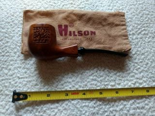 Estate Find Hilson Hieroglyphic Smoking Pipe With Pouch