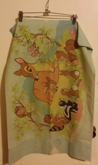 Vintage Bambi Double Sided Pillowcase Disney Deer Kawaii Thumper