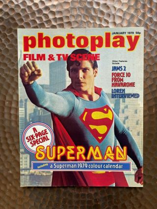 Photoplay January 1979 Superman The Movie And Calendar Featured Inside