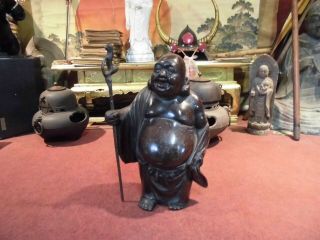 Japanese Iron Sculpture Hotei God Of Contentment Sea Freight Videos