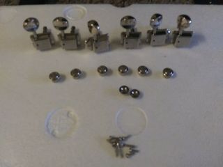 Vintage Stratocaster Telecaster Guitar Chrome String Tuning Pegs Machine Heads