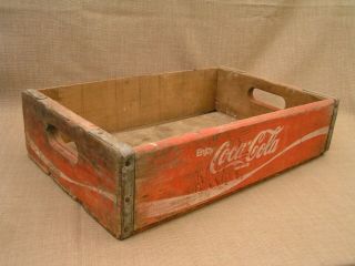Old Vintage Coca Cola Bottle Wooden Case Crate Carrier Box W/ Great Patina