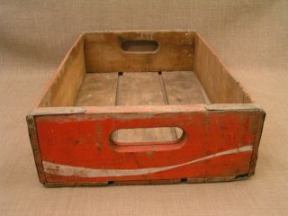 Old Vintage Coca Cola Bottle Wooden Case Crate Carrier Box w/ Great Patina 3