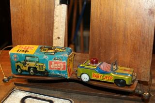 Vintage Tin Litho Baby Jeep Pt Popular Toys Delhi India