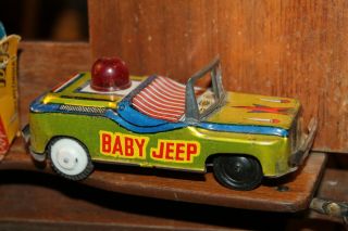 Vintage Tin Litho Baby Jeep PT Popular Toys Delhi India 2