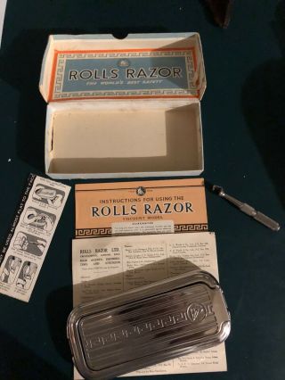Vintage Rolls Razor And Instructions