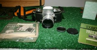 Antique Exakta Vxiia Ihagee Dresden 35mm Camera Carl Zeiss Jena Lens Biotar 2/58