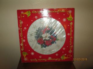Vintage Musical Christmas Wall Clock Plays 12 Songs Carols Hourly Large 13 Inch