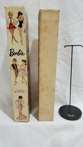 Vintage Barbie Japanese Exclusive Gold Pedestal Stand and Box w/ Stamp RARE 3