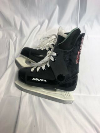 Vintage Bauer Pro Laser Plastic Molded Hockey Skates Size 12 Youth