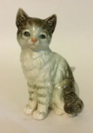 Vintage Ceramic Cat Figurine 8 " Made In Japan