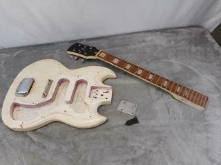 Vintage Sg Style Electric Guitar Project Or Wall Art
