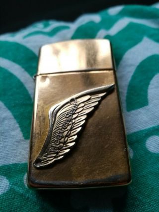 Golden Wing Slim Zippo Fully Comes With Zippo Insert