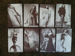 1950s Placards X8 Vintage Pinup Girls In B&w