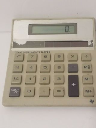 Texas Instruments Ti - 1795 Solar Calculator Vintage - Great1984