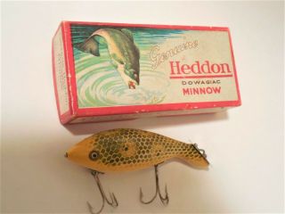 Vintage Heddon 5000 Tadpolly Fishing Lure Frog Scale E,  Box Combo