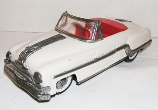 Pontiac Convertible Minister Deluxe Amartoy Tin Friction Vintage Toy Car White
