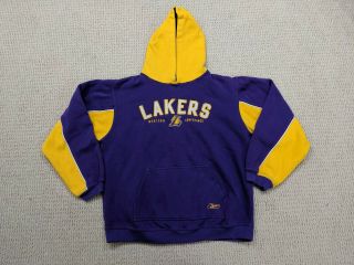 Reebok Los Angeles Lakers Hoodie Youth Xl Extra Large Purple Yellow Kids Boys