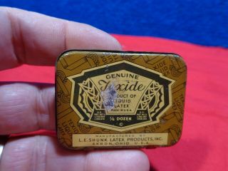 Vintage 1931 Condom Tin TEXIDE WATER CURED A - 2 2