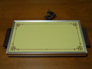 Vintage Cornwall Electric Warming Tray Hot Plate Yellow Model 1419