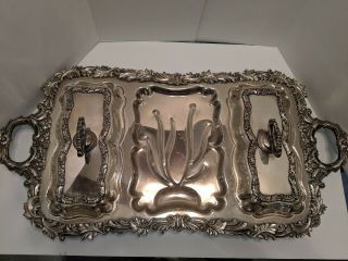 Silver Platter - Tree Of Life Meat Tray By Goldfeder/birmingham Silver Co.